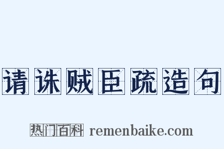 请诛贼臣疏造句是什么意思的图片